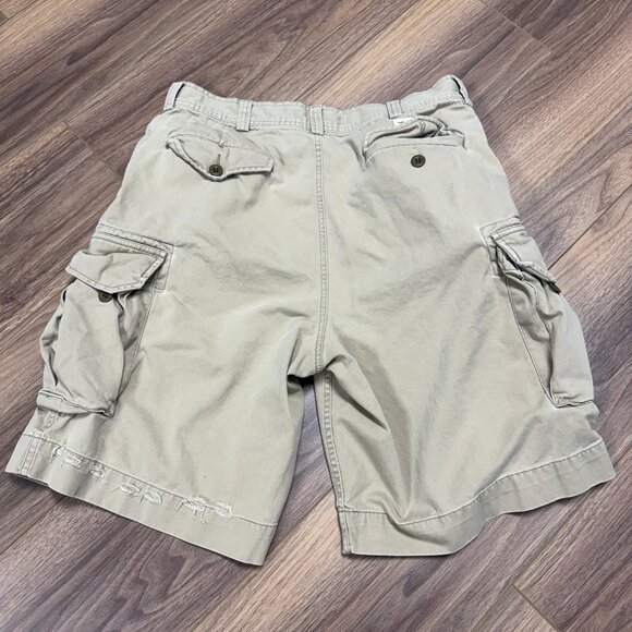 Vintage Polo Ralph Lauren Cargo Shirt Mens 34 (32x9.5) Beige - Picture 2 of 9